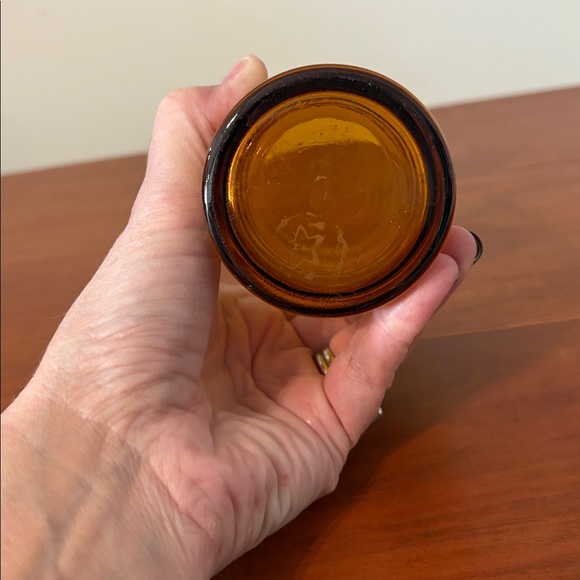 Vintage Amber Glass Tumbler Ribbed Base Retro Drinkware - Picture 3 of 4